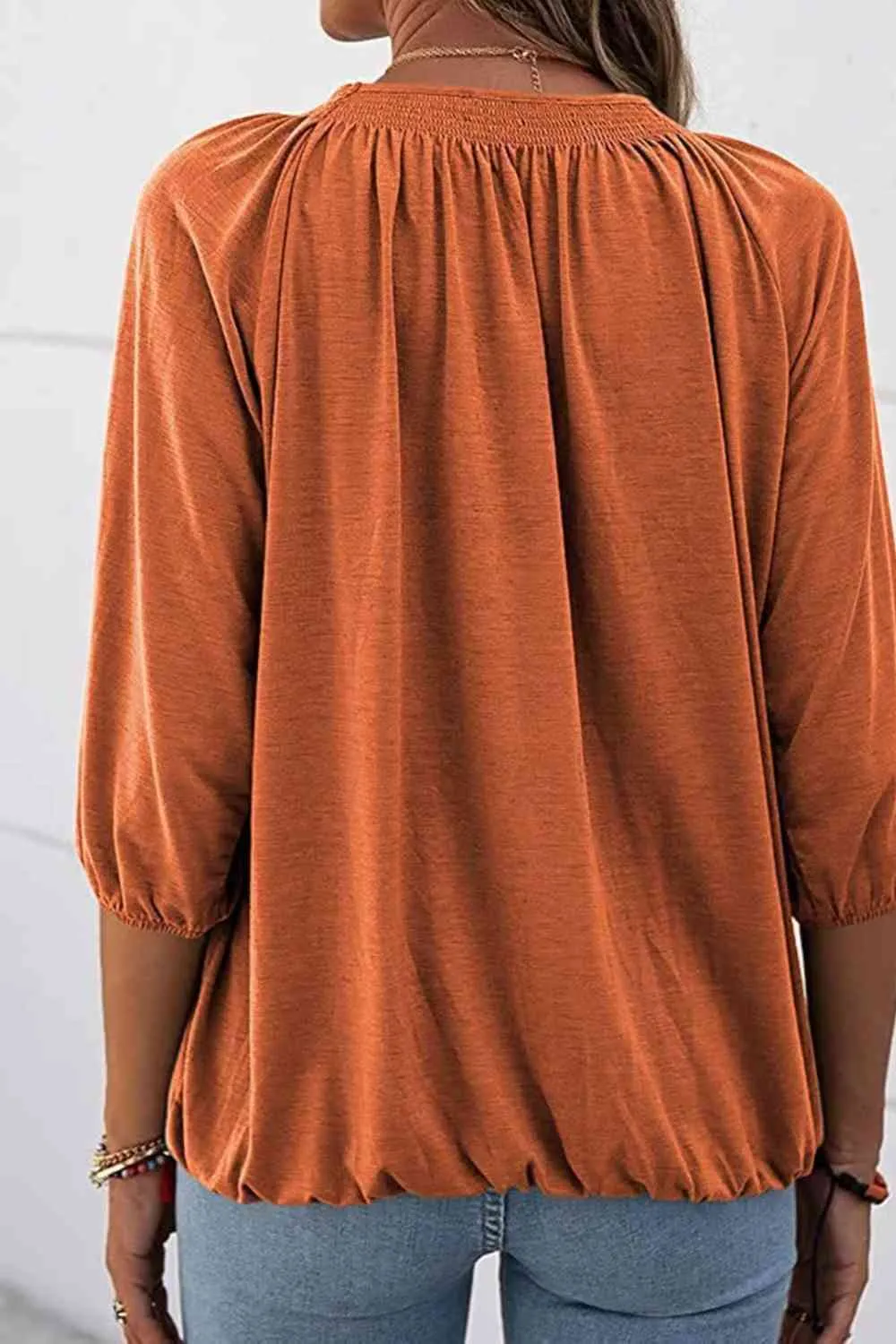 Kimmy Gathered Detail Round Neck T-Shirt