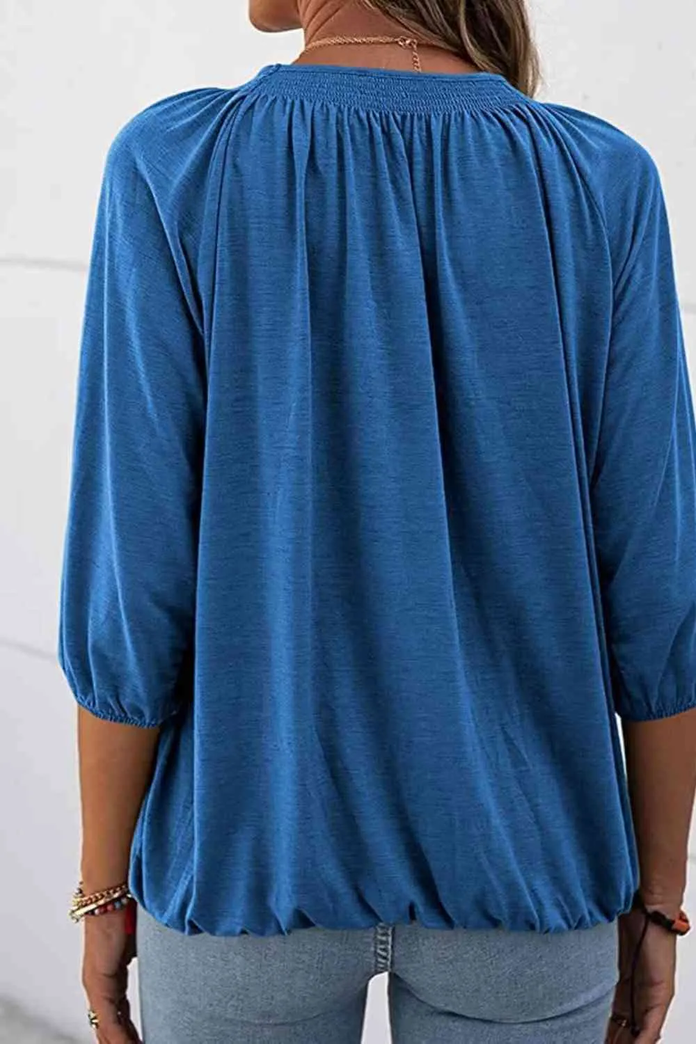 Kimmy Gathered Detail Round Neck T-Shirt