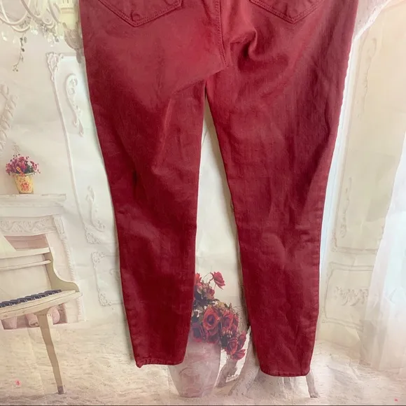 L'AGENCE Margot Skinny in Dark Berry Coated Jeans