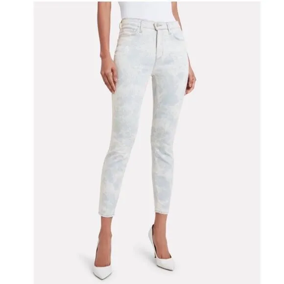 L'AGENCE Margot Tie-Dye High-Rise Skinny Jeans, Abyss NWOT