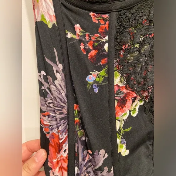Lane Bryant Lace/Floral Print Corset - 42DD - NWT!