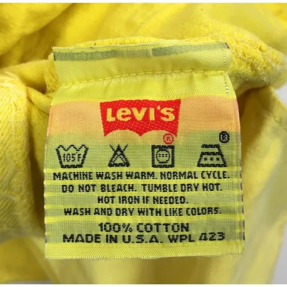 Levis 501 For Women 24x32 Yellow Jeans VTG Button Fly Straight Leg Made In USA