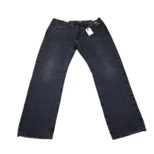 Levi's Premium Middy Straight Mid Rise Jeans Black Nonstretch Size 34 x 31