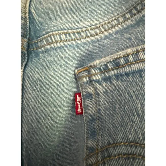 Levis Ribcage Straight High Rise Jeans in Samba Done Light Wash Plus Size 22W