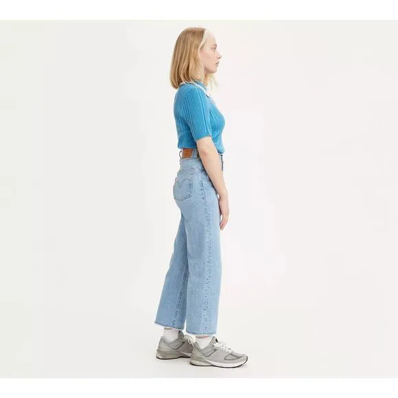 Levis Ribcage Straight High Rise Jeans in Samba Done Light Wash Plus Size 22W
