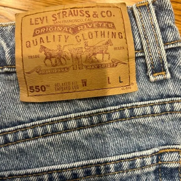 Levi’s Vintage 90s 550 Made in U.S.A. Relaxed Fit Tapered Mom Jeans SZ 12
