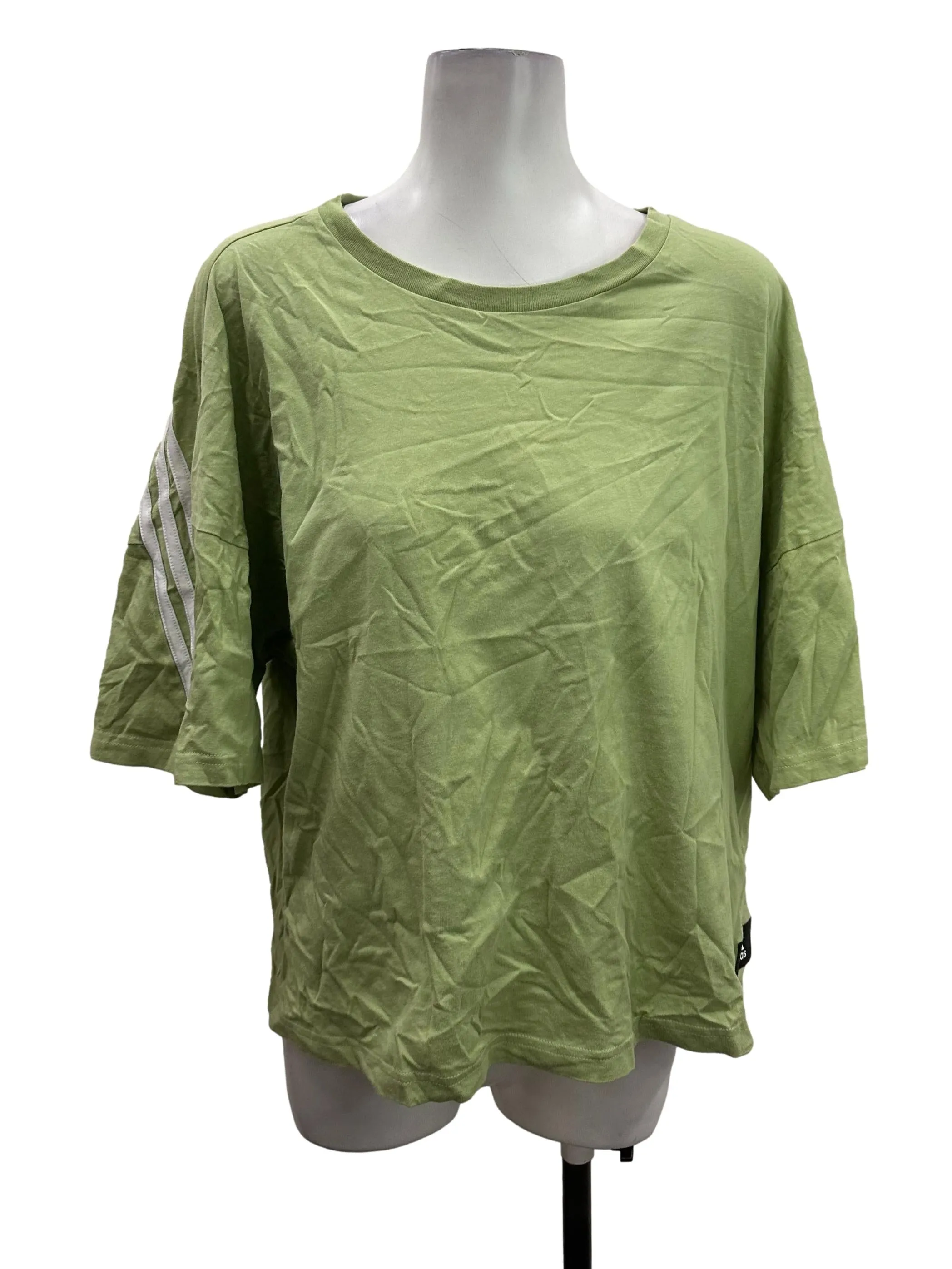 Light Green Striped Ringer Top