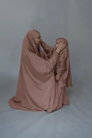 Light Pink KIDS prayer gown from "Mommy and me prayer khimar collection