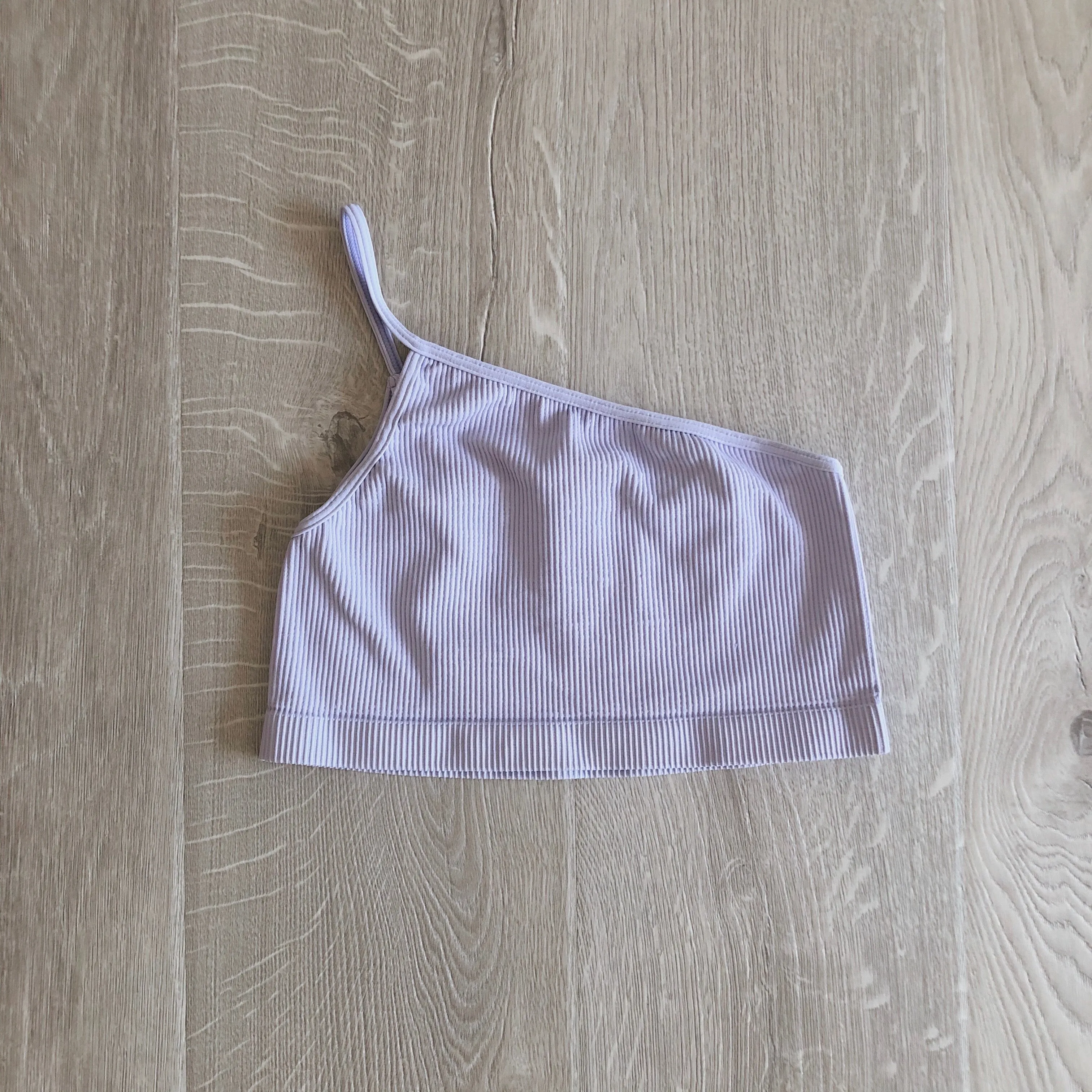 Lilac Seamless One Shoulder Bralette Top