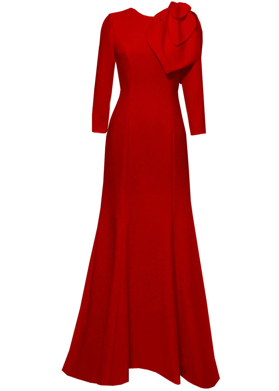 Lilinoe Green Gown with Sleeves