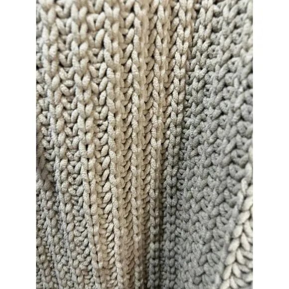 Loft Lounge Knit Hoodie Pullover V Neck Sweater Small