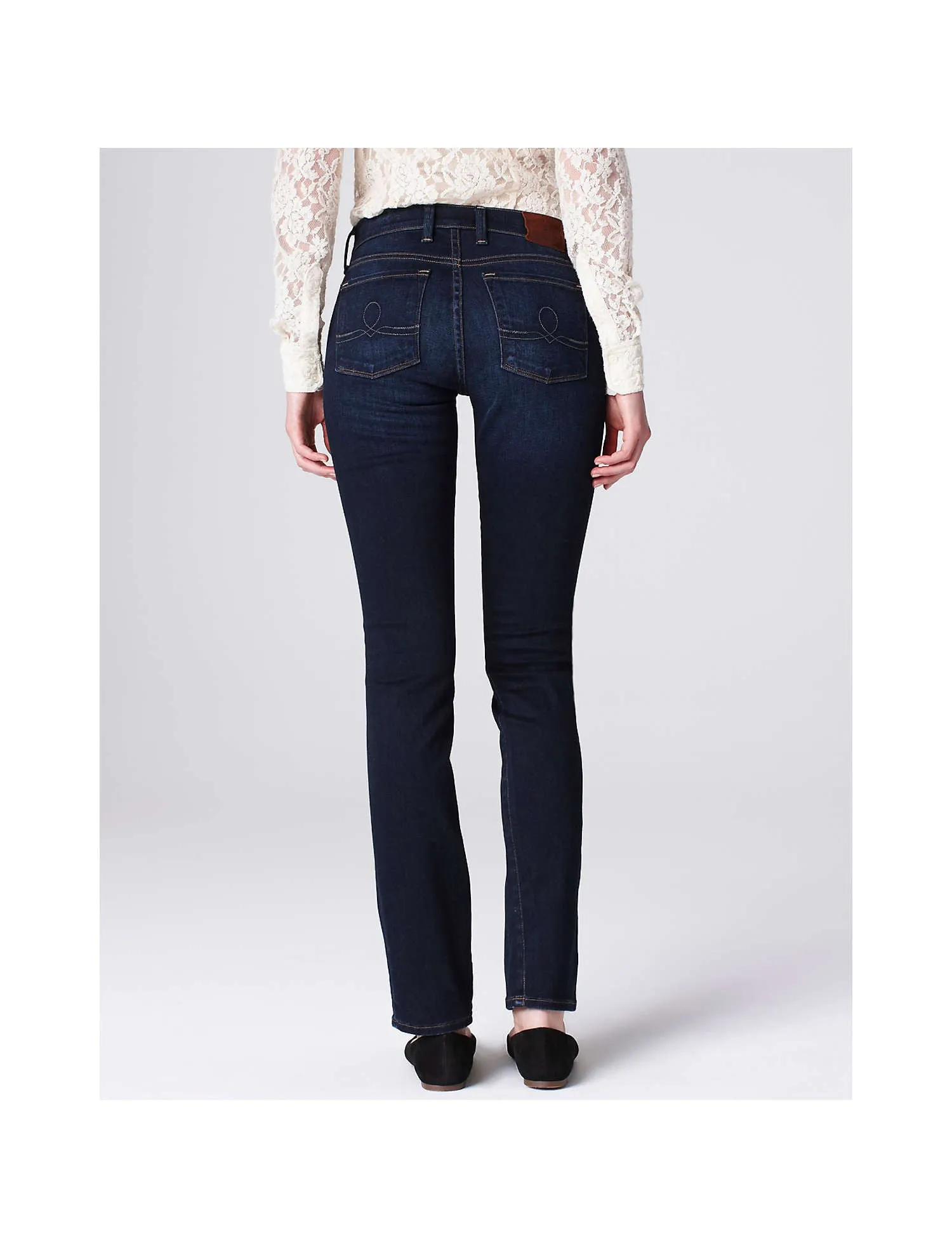 Lucky Brand 7W11421 Sofia Straight Dark Wash Denim Jeans Size 0/25