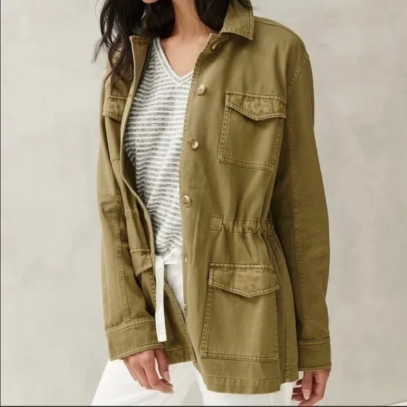 Lucky Brand Explorer Utility Olive Green 4 Flap Pocket Jackets Size XS