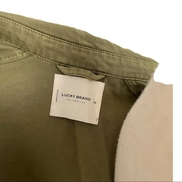 Lucky Brand Explorer Utility Olive Green 4 Flap Pocket Jackets Size XS