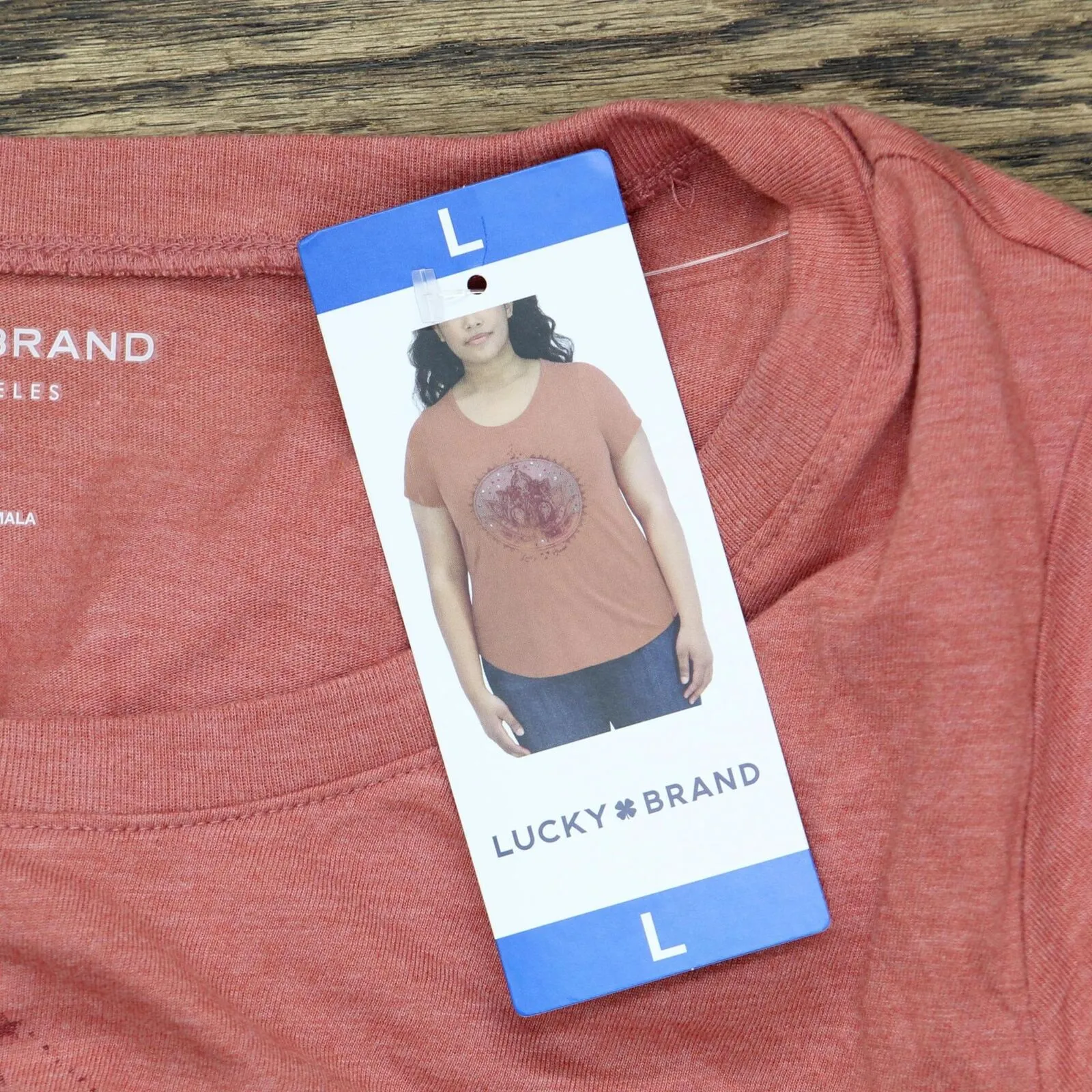 Lucky Brand Womens Short Sleeve Graphic T-Shirt Tee 1429297