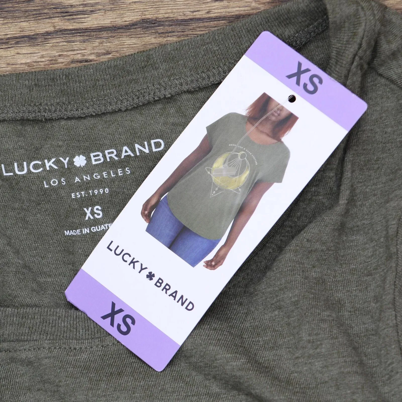Lucky Brand Womens Short Sleeve Graphic T-Shirt Tee 1429297