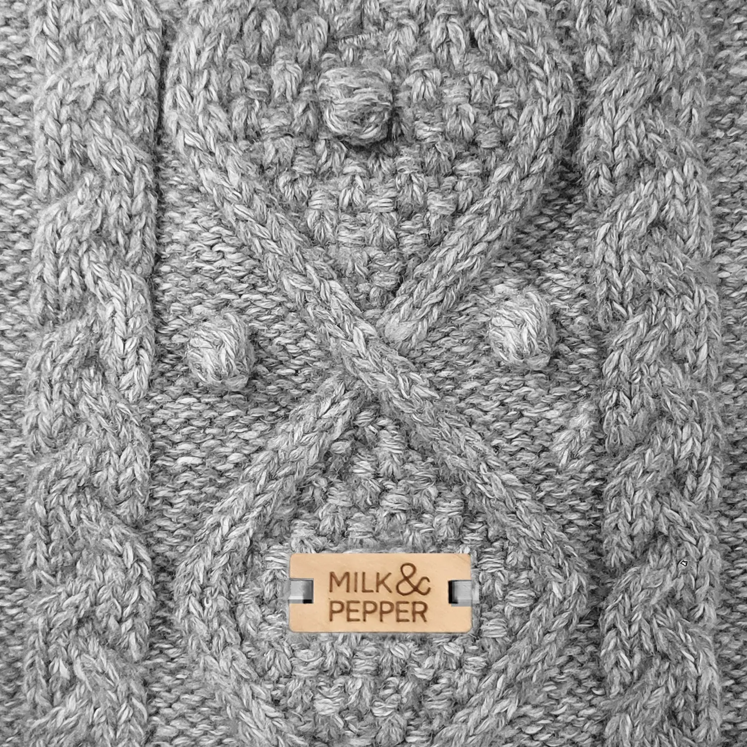 LUXE Cable Dog Sweater in Platinum (Bulldog Sizes Available)
