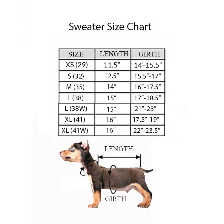 LUXE Cable Dog Sweater in Platinum (Bulldog Sizes Available)
