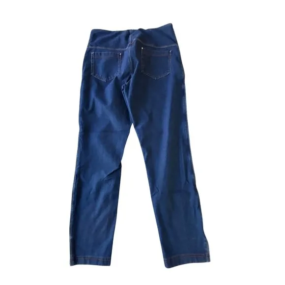Lysse Women's Side Slit Blue Denim Straight Leg Jeans Size L