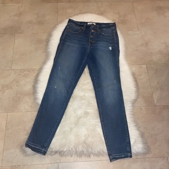 Madewell 10” High Rise Skinny Jeans:Drop Hem Edition