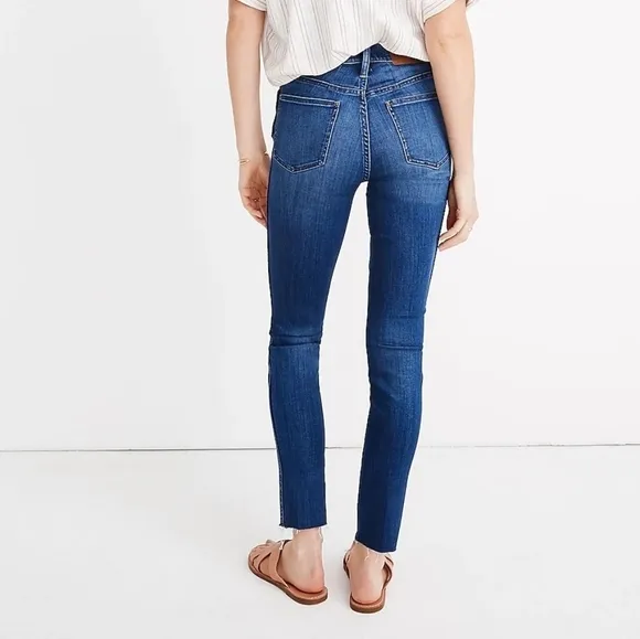 Madewell 10&quot; High-Rise Skinny Crop Button-Front TENCE Jeans 24