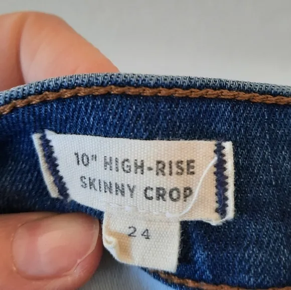 Madewell 10&quot; High-Rise Skinny Crop Button-Front TENCE Jeans 24