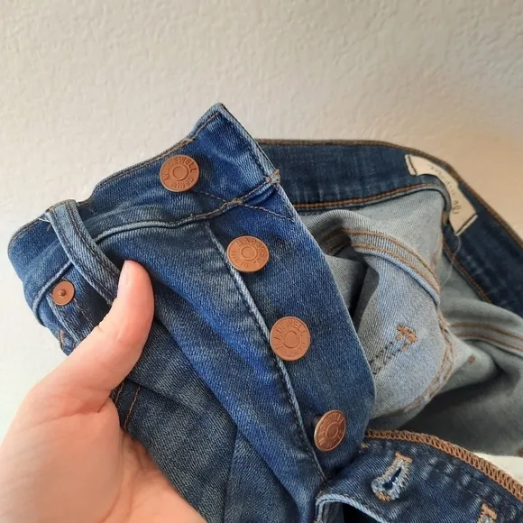 Madewell 10&quot; High-Rise Skinny Crop Button-Front TENCE Jeans 24