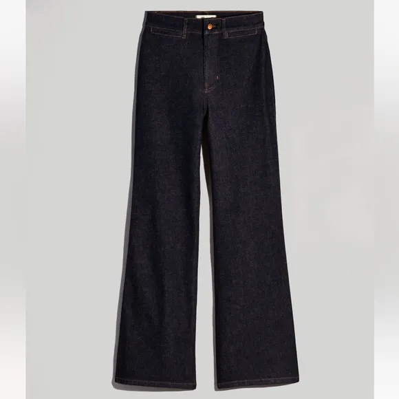 Madewell 11” High Rise Flare Jeans Durland Dark Wash DM6983 Size 25 petite