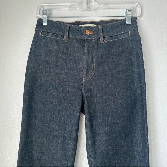 Madewell 11” High Rise Flare Jeans Durland Dark Wash DM6983 Size 25 petite