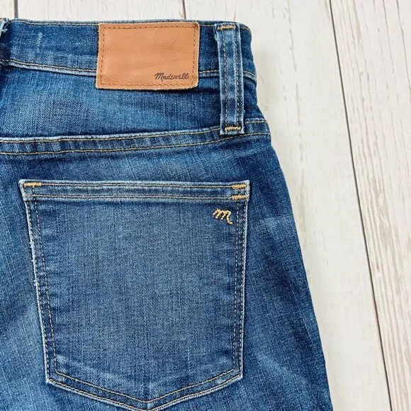 Madewell 9” High Rise Skinny  Factory Destroyed Jeans Size 27