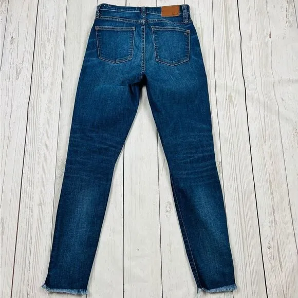 Madewell 9” High Rise Skinny  Factory Destroyed Jeans Size 27
