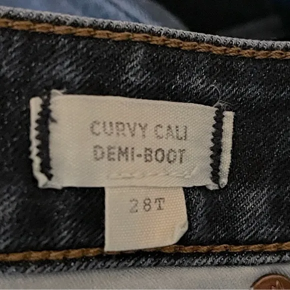 Madewell Curvy Cali Demi-Boot Jeans | Women’s 28 Tall | Tierney Wash High Rise