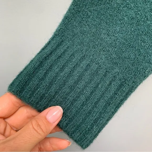 Madewell Dillon Mockneck sweater in Heathered Spruce Dark Green XS