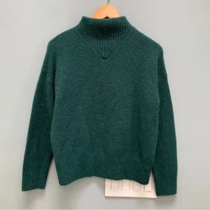 Madewell Dillon Mockneck sweater in Heathered Spruce Dark Green XS