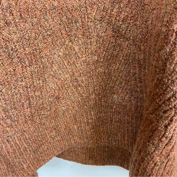 Madewell Mercer Turtleneck Chunky Wool Blend Sweater Pullover Rust Orange XS NWT