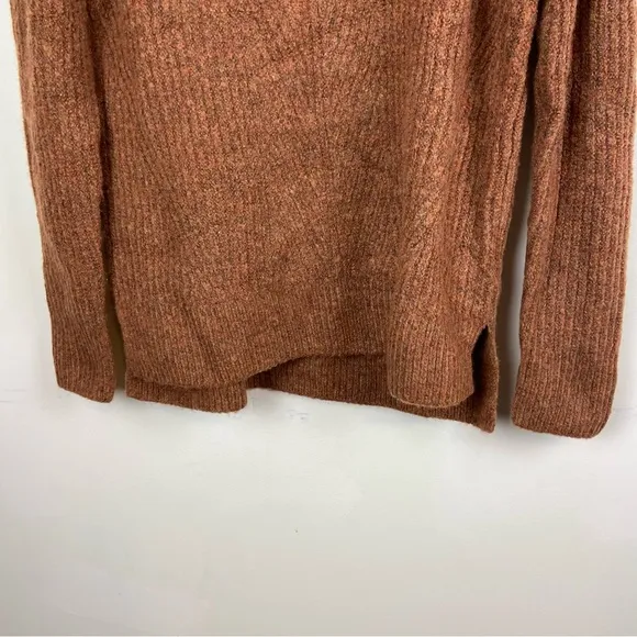 Madewell Mercer Turtleneck Chunky Wool Blend Sweater Pullover Rust Orange XS NWT