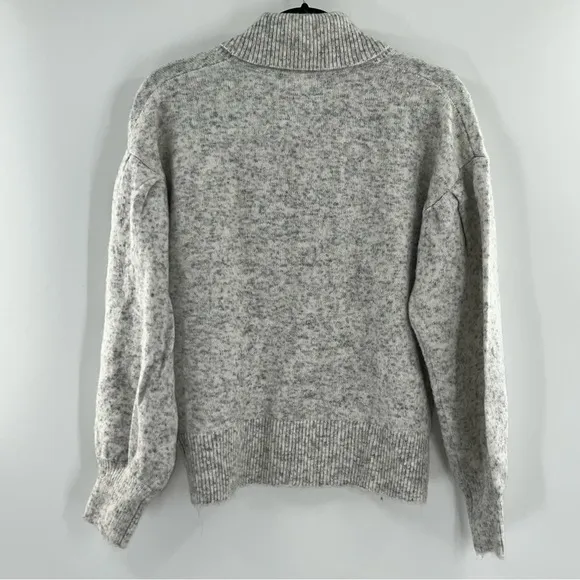 Madewell NWT Vinson Shawl-Collar Pullover Sweater Heather Stonewall size Small