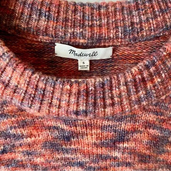 Madewell Space-Dyed Birchmont Side Button Pullover Sweater Size Small