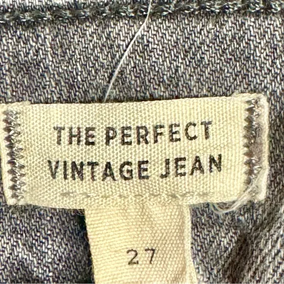Madewell The Perfect Vintage High Rise Straight Leg Faded Gray Denim Jeans 27