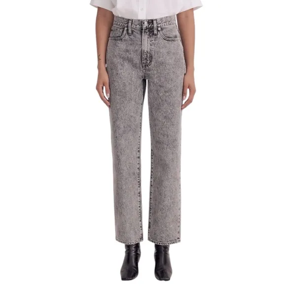 Madewell The Perfect Vintage High Rise Straight Leg Faded Gray Denim Jeans 27