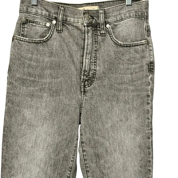 Madewell The Perfect Vintage High Rise Straight Leg Faded Gray Denim Jeans 27