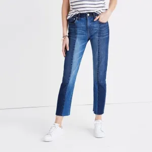 Madewell Women's Cruiser Straight Crop Jeans: Two Tone Edition Size 32 NWOT