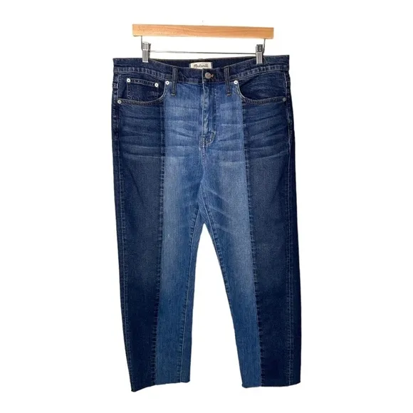 Madewell Women's Cruiser Straight Crop Jeans: Two Tone Edition Size 32 NWOT
