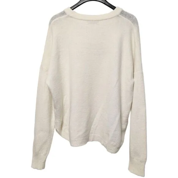 MADEWELL Peace to All Westlake Pullover Sweater in Coziest Yarn L
