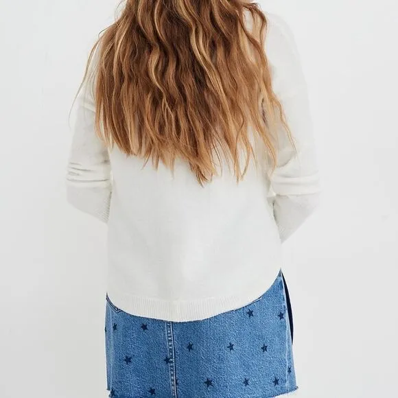 MADEWELL Peace to All Westlake Pullover Sweater in Coziest Yarn L