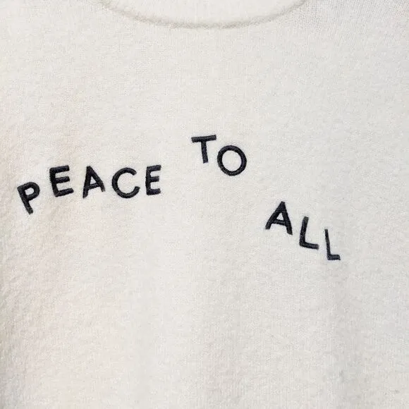 MADEWELL Peace to All Westlake Pullover Sweater in Coziest Yarn L