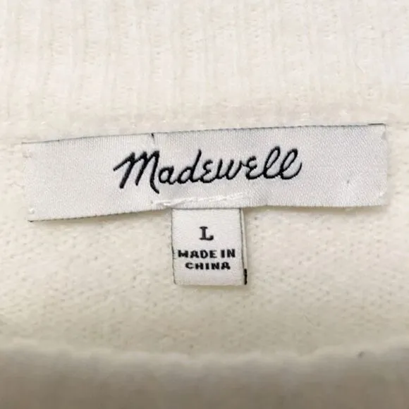 MADEWELL Peace to All Westlake Pullover Sweater in Coziest Yarn L