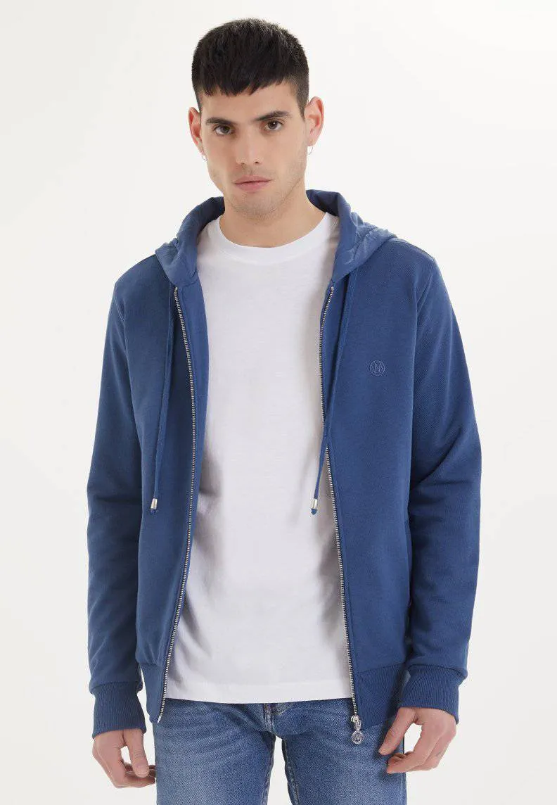 Mavi Basic Fermuarlı Cepli Pamuklu Regular Fit Kapüşonlu Erkek Sweatshirt ESSENTIALS ZIP HOODIE