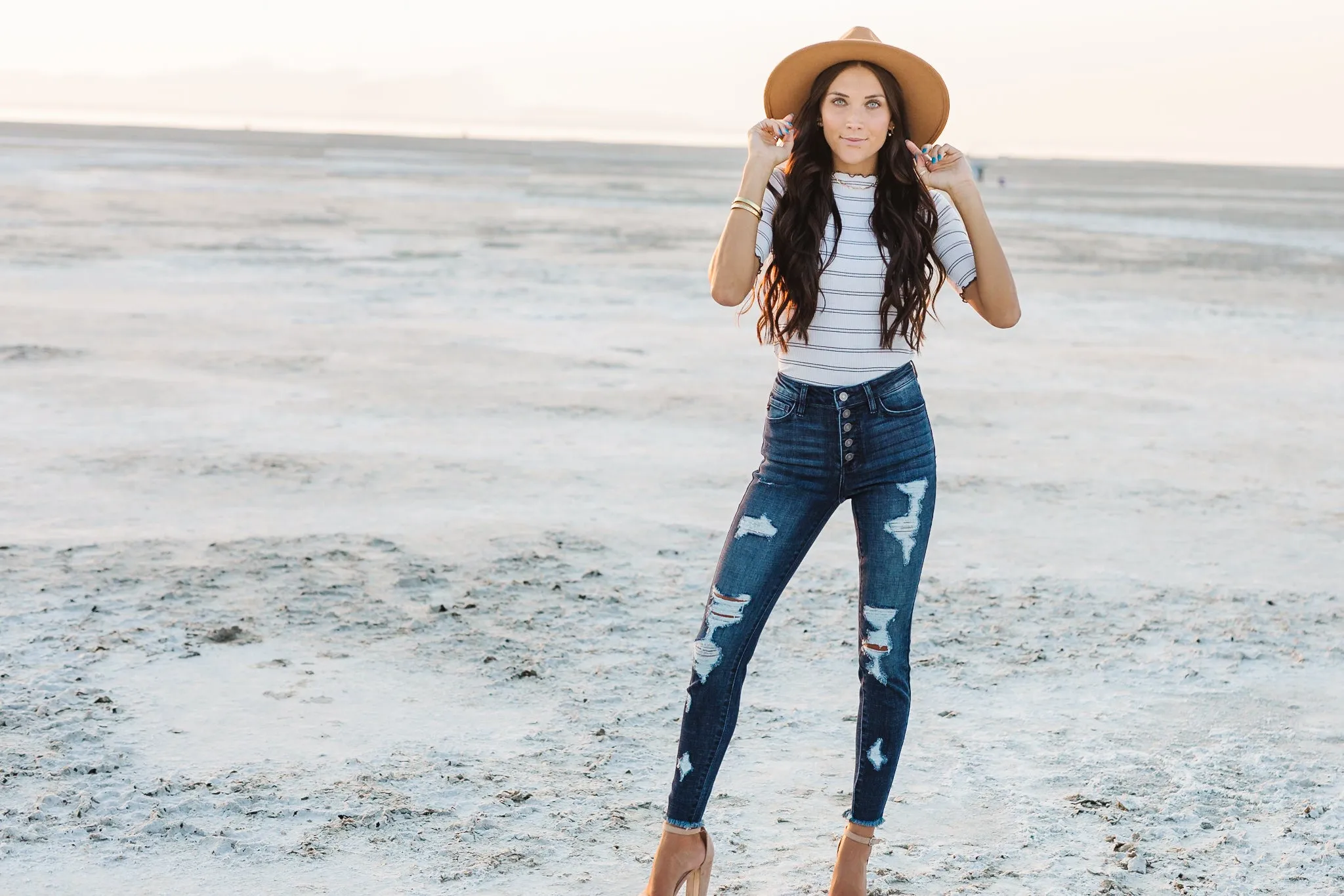 Mesa Button Fly Kancan Skinnies