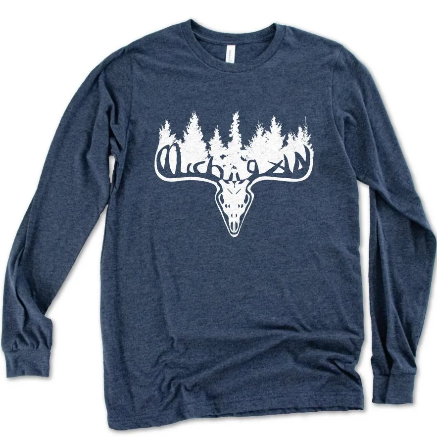 Michigan Buck long sleeve tee